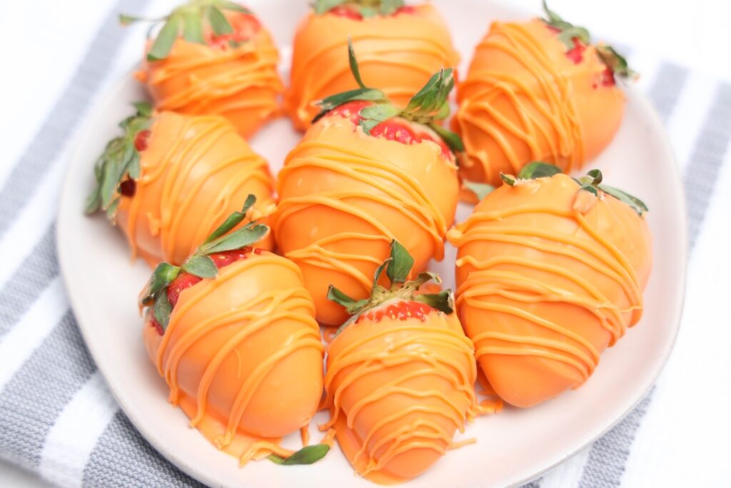 Strawberry covered carrots