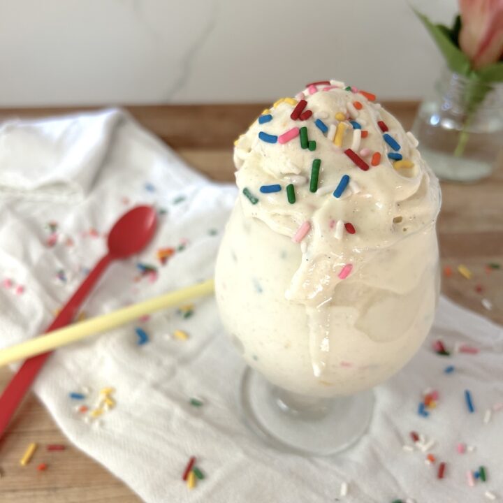 Viral Copycat Blizzard with Sugar Cookie Dough in a glass
