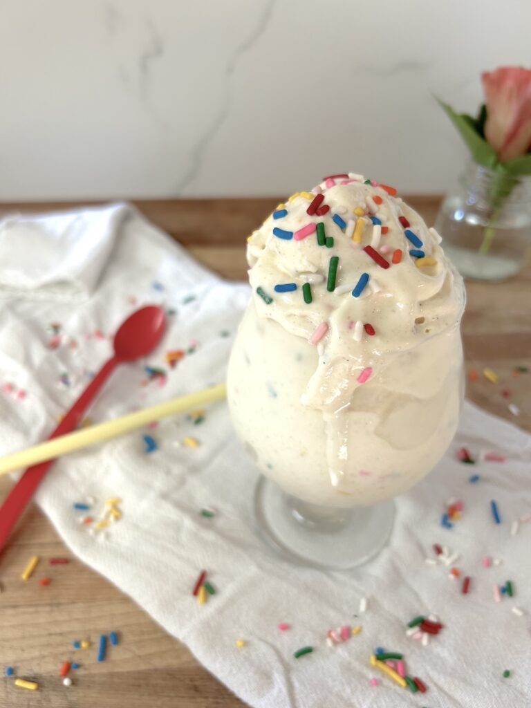 Viral Copycat Blizzard with Sugar Cookie Dough in a glass