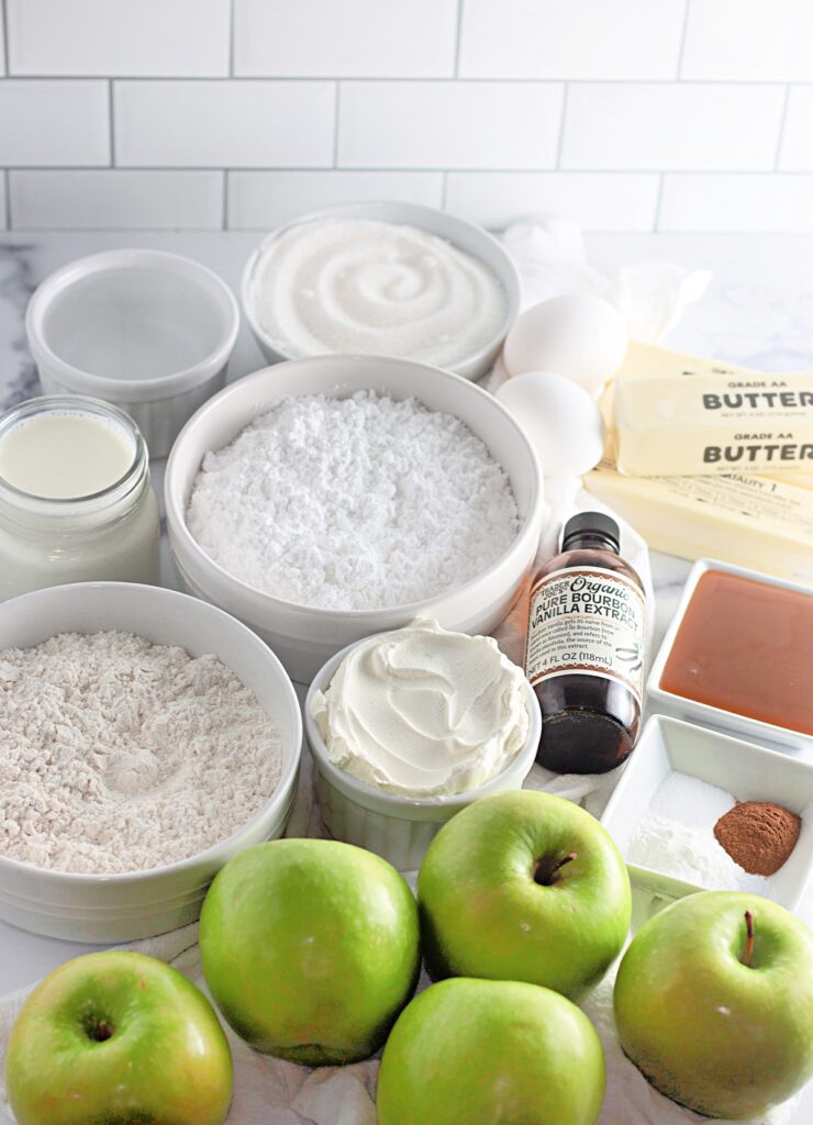 ingredients needed for caramel apple sheet cake recipe