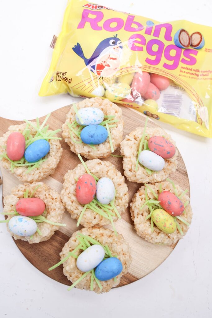 ingredients needed for robin eggs nest rice krispie treats
