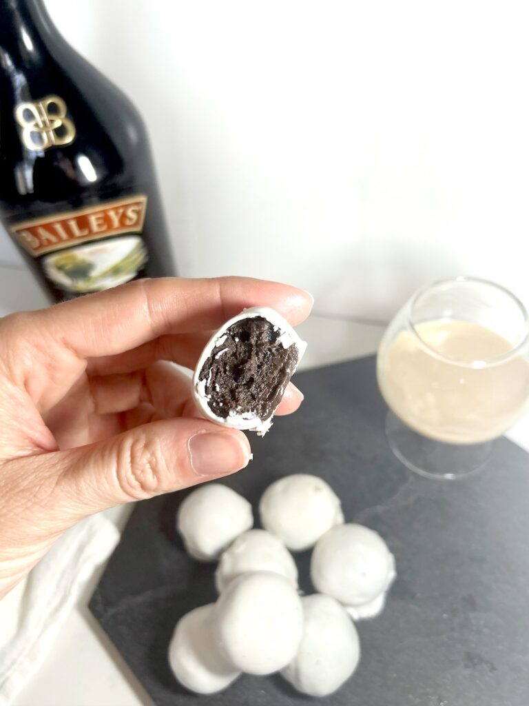 half bitten baileys oreo truffles 