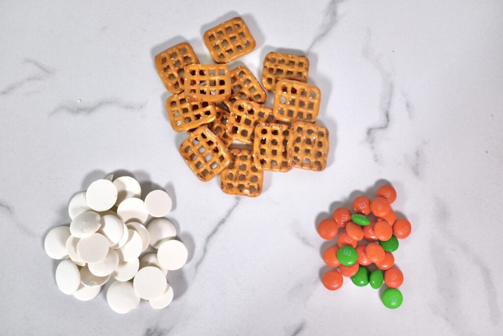 ingredients needed for carrot pretzels cute easter snack