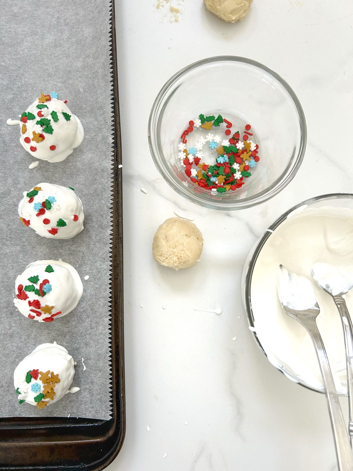 coated oreo balls with spirnkles