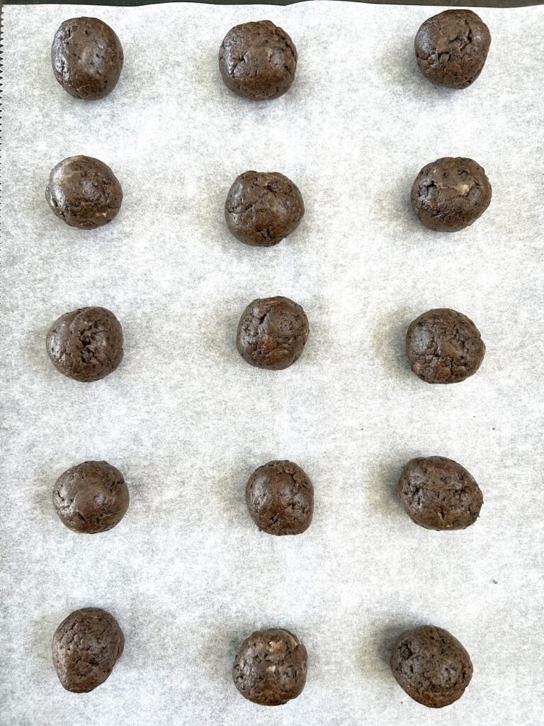 oreo balls in parchment paper