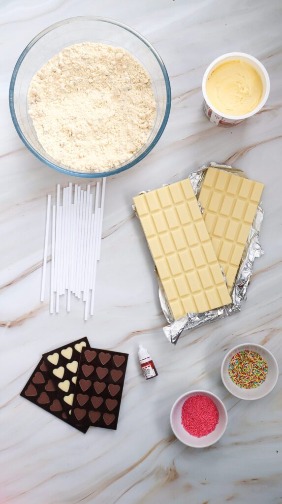 ingredients needed for valentine cake pops