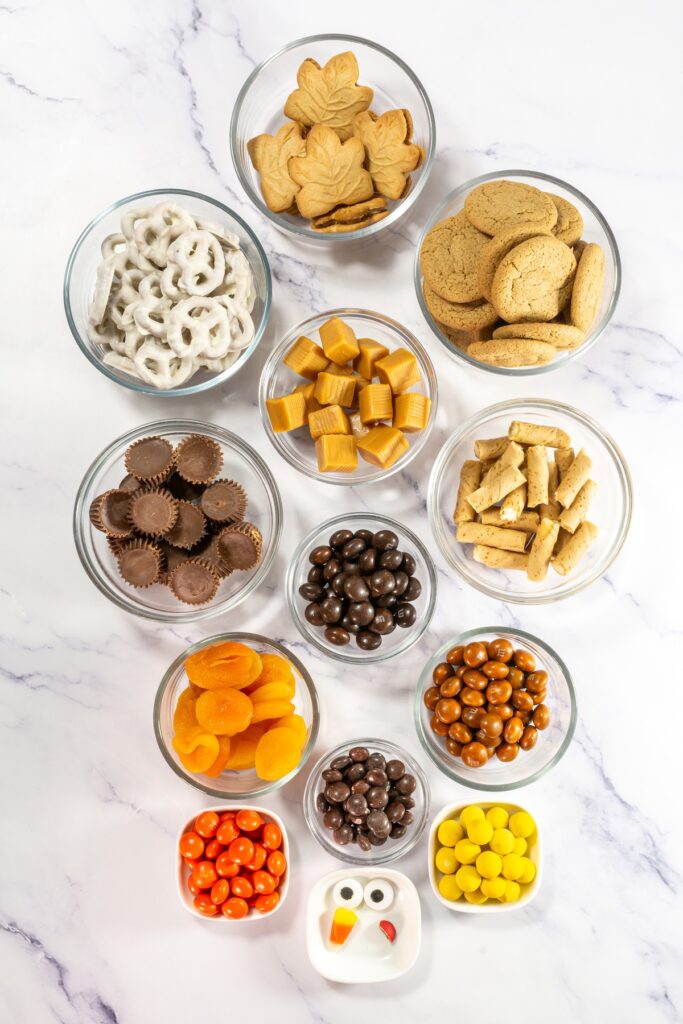 ingredients to make a turkey charcuterie board