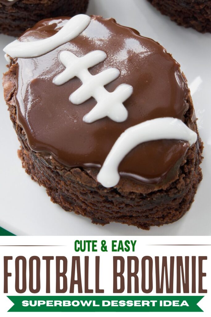 brownies cut in the shape of footballs with frosting on them to make them look like footballs